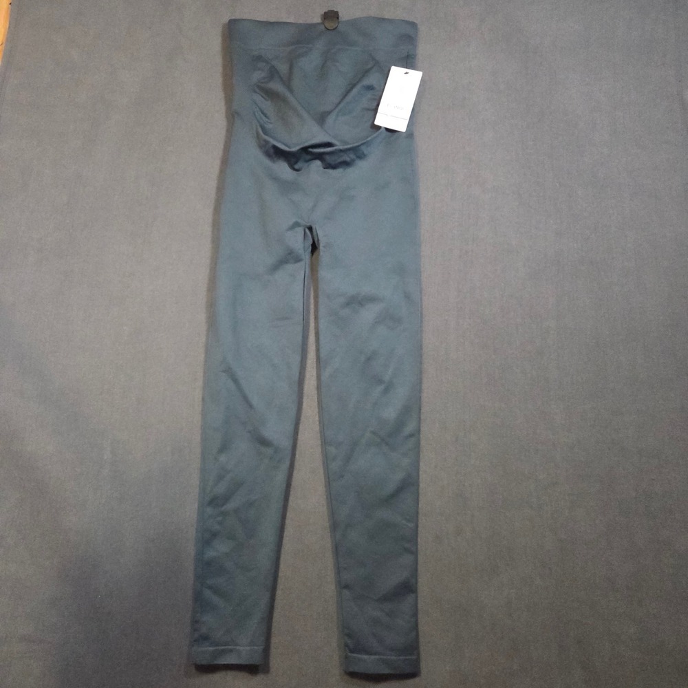 BLANQI Everyday Maternity Leggings Womens Large  Storm blue Gray Support M18 NEW